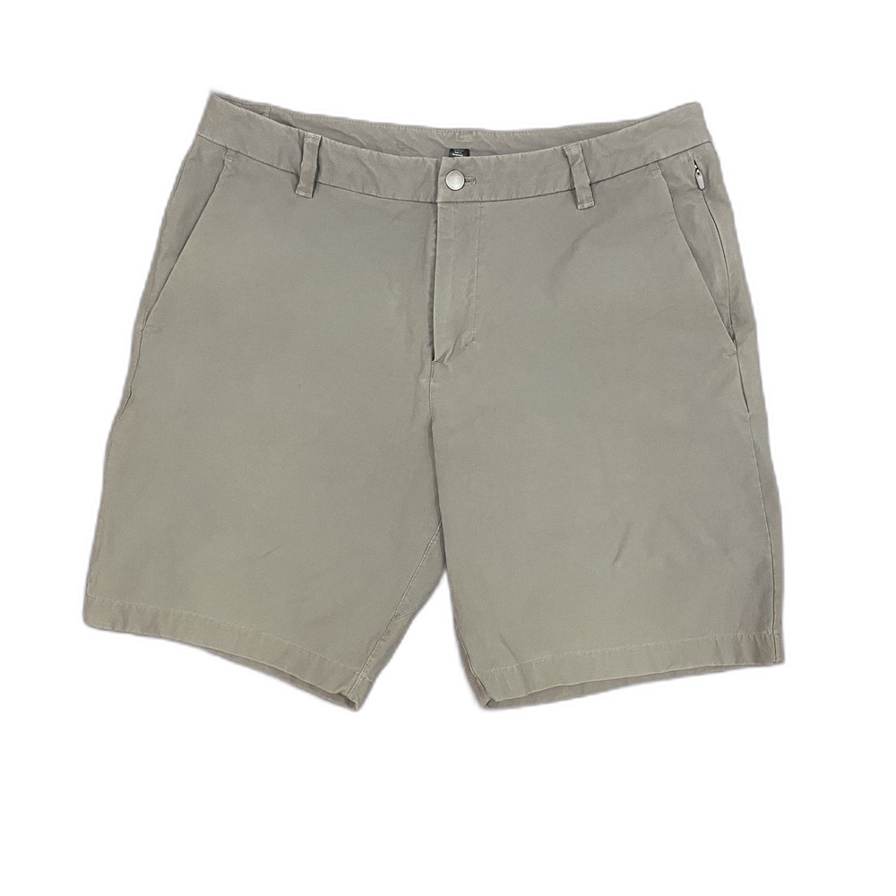 Lululemon ABC Air Woven Shorts Mens 34 Grey Stretch Chino 9" Performance - stain